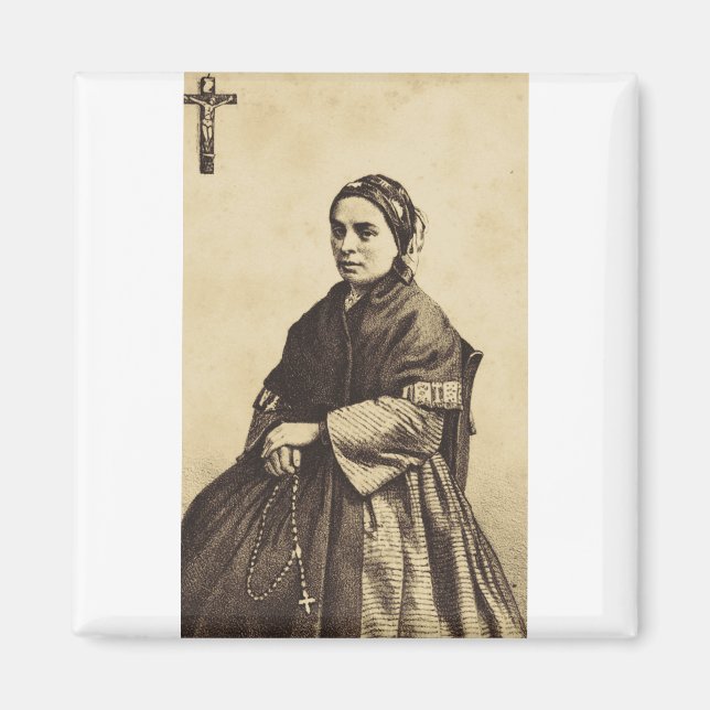 Imã Santa Bernadette Soubirous Arte Refinada (Frente)