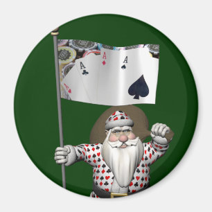 Imã Santa Claus ama Jogando Poker