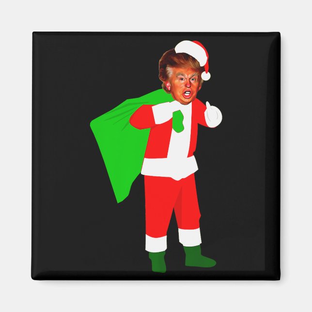 Imã Santa Claus Donald Trump Funny Christma Ugly Xmas  (Frente)