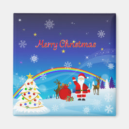 Imã Santa Claus e Reindeer