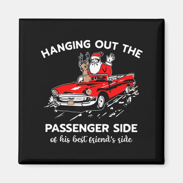 Imã Santa Claus Hanging Out The Penger Side  (Frente)