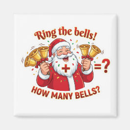 Imã Santa Claus Jingle Bells Addition Math Game Magnet