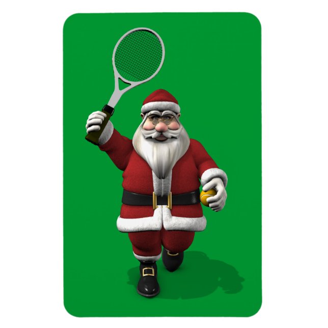 Ímã Santa Claus Jogando Tênis (Vertical)