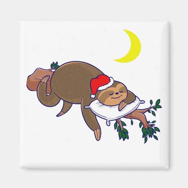 Imã santa claus preguiçoso natal (Frente)