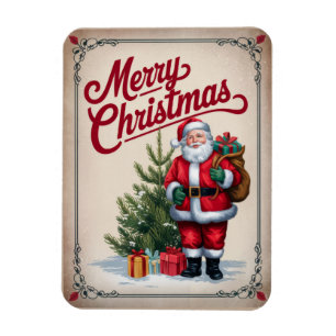 Ímã Santa Claus Vintage Felry Magnet de Natal
