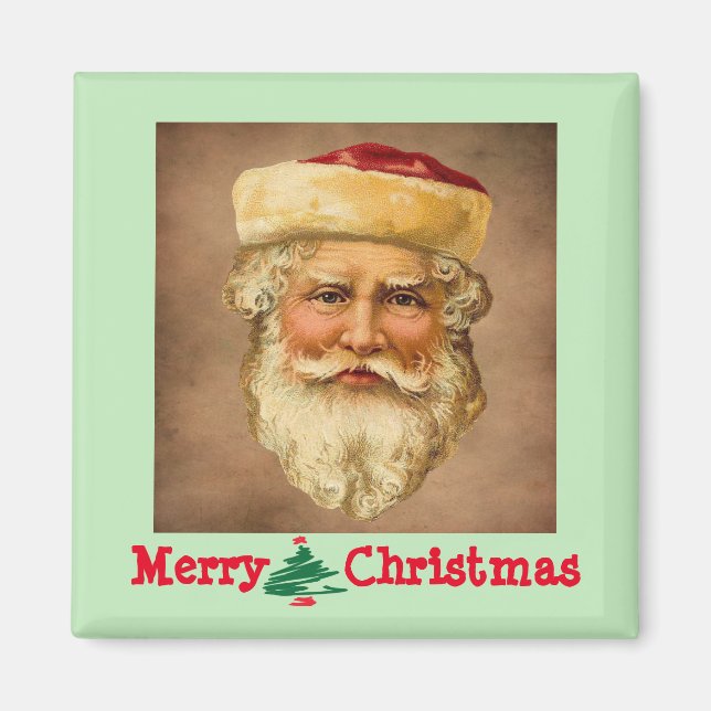 Imã Santa Claus Vintage Magnet (Frente)
