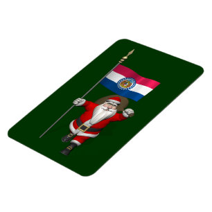 Ímã Santa Claus With Ensign Of Missouri