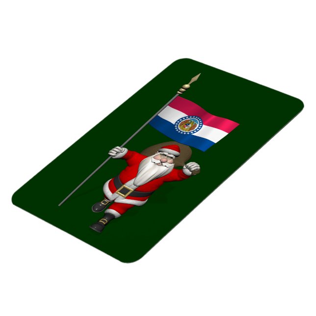 Ímã Santa Claus With Ensign Of Missouri (Left Side)