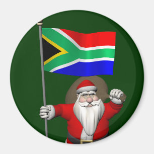 Imã Santa Claus With Ensign Of South Africa