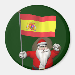 Imã Santa Claus With Ensign Of Spain