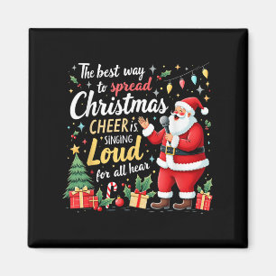 Imã Santa está cantando alto a melhor maneira de alegr