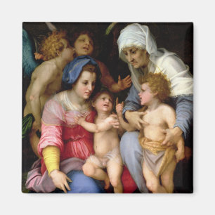 Imã Santa família com anjos, c.1515-16 (óleo no painel