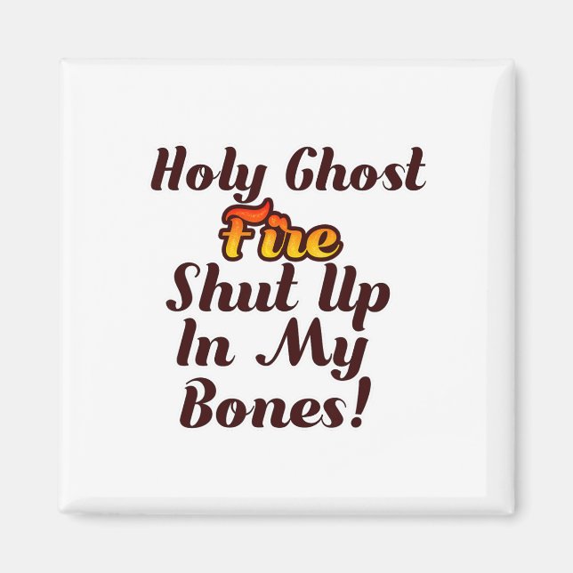 Imã Santa Fantasma do Fogo Fantasma Halloween Spooky S (Frente)