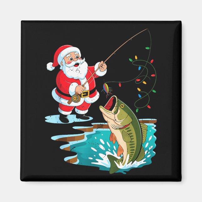 Imã Santa Fishing Lure B Fish Christmas Pajamas Boy To (Frente)