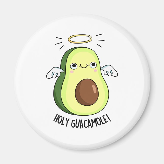 Imã Santa Guacamole Funny Goody Avocado Pun (Frente)