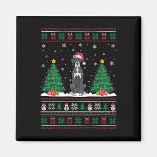 Imã Santa Hat, Grande Dane Cachorro, Árvore De Natal,
