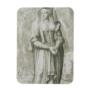 Ímã Santa Hildegarda de Bingen Arte Mística Medieval