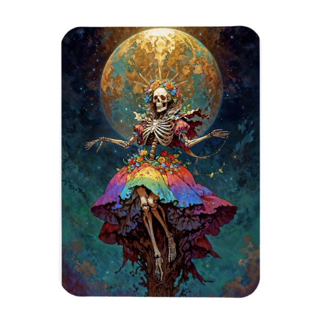 Ímã Santa Muerte dos Sete Poderes (Vertical)