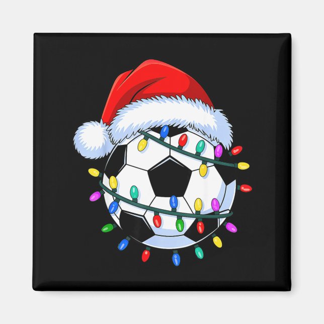 Imã Santa Soccer Ball Christmas Soccer  (Frente)