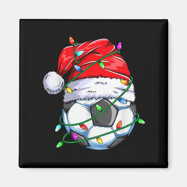 Imã Santa Soccer Ball Srts Design- Christmas Soccer Pl (Frente)