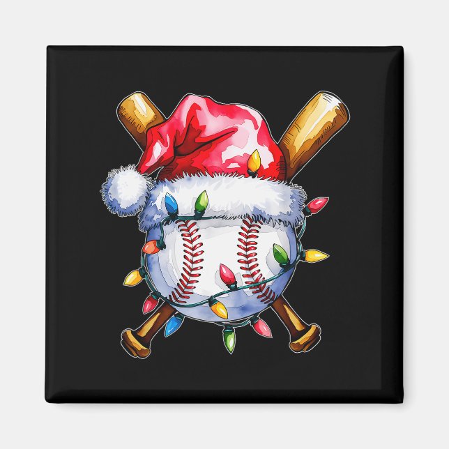 Imã Santa Srts Design For Men Boys Christmas Baseball  (Frente)