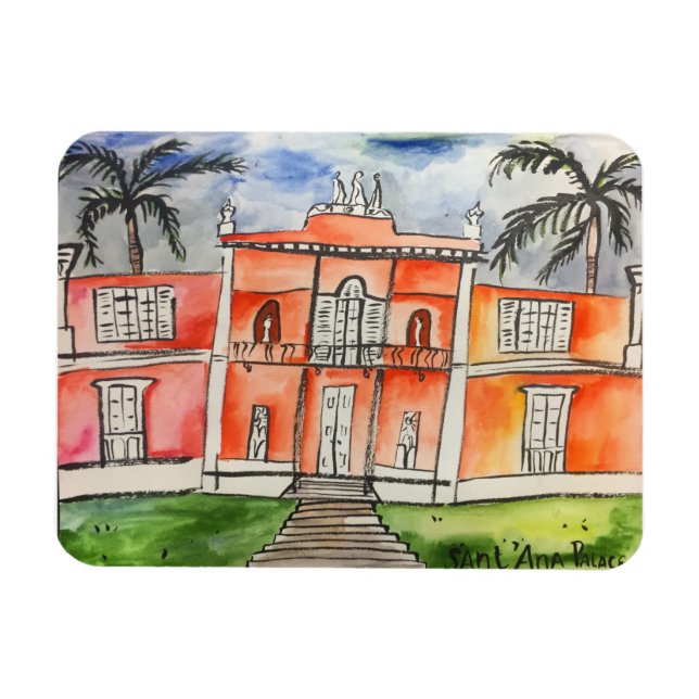 Ímã Sant'Ana Palace Açores Ponta Delgalda São Miguel (Horizontal)