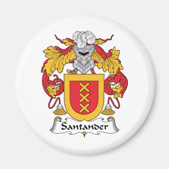 Imã Santander Family Crest (Frente)