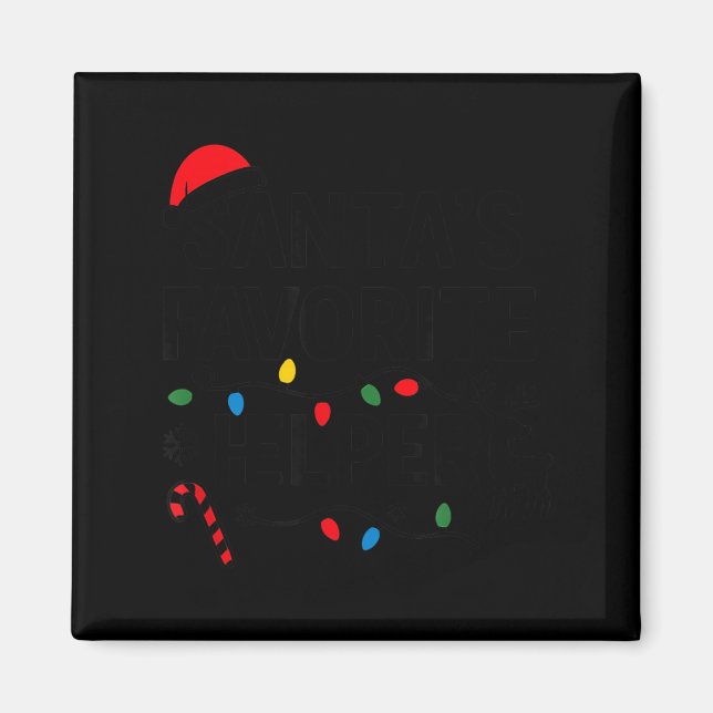 Imã Santa's Favorite Helper Funny Christmas  (Frente)