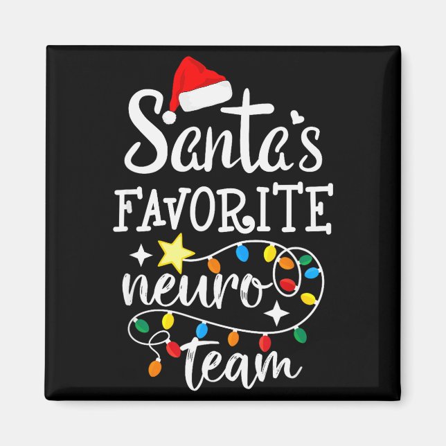 Imã Santa's Favorite Neuro Team Christmas Neurology Nu (Frente)