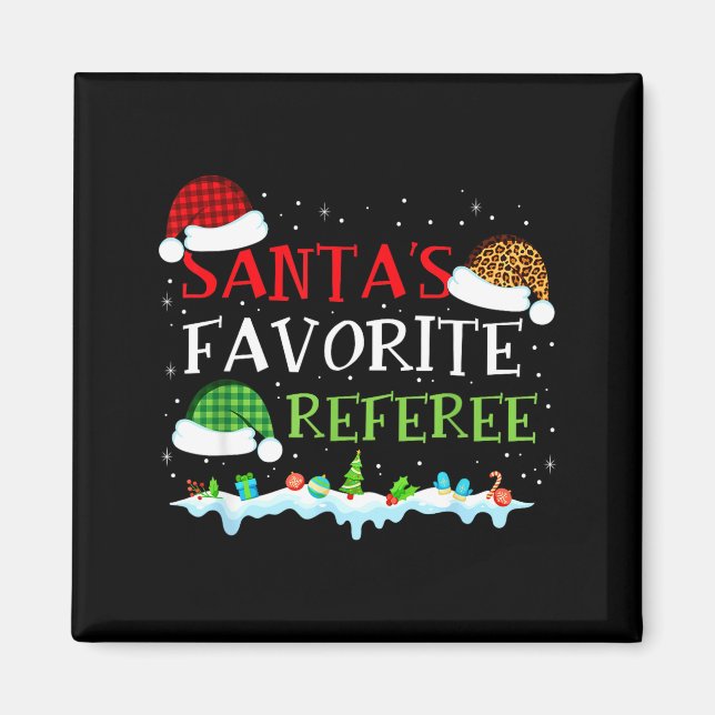 Imã Santa's Favorite Referee Fun Christmas  (Frente)