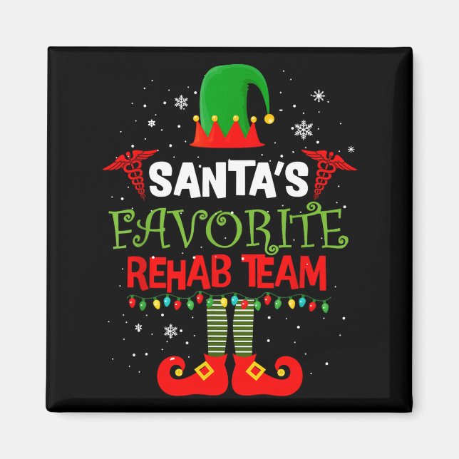 Imã Santa's Favorite Rehab Team Elf Physical Therapy C (Frente)
