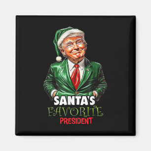 Imã Santas Favorito Presidente Engraçado Trump Natal