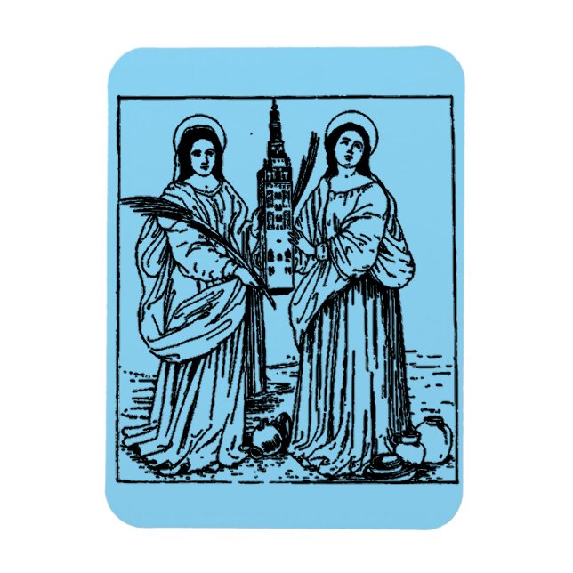 Ímã Santas Justa e Rufina padroeiras de Sevilha (Vertical)
