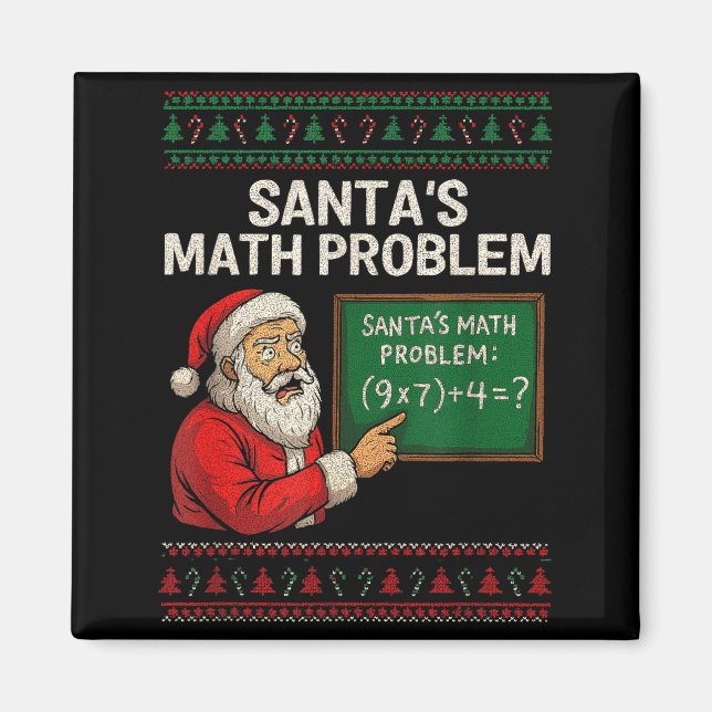 Imã Santa's Math Problem 67 Viral Meme Christmas Ugly  (Frente)