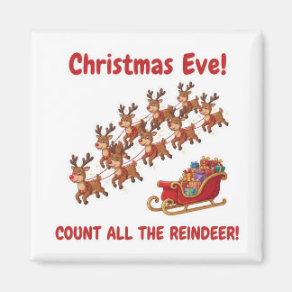 Imã Santa's Team Reindeer Counting Game Christmas Eve 