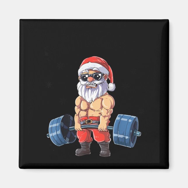 Imã Santashred Funny Santa Meme Xmas Gym Bodybuilding  (Frente)