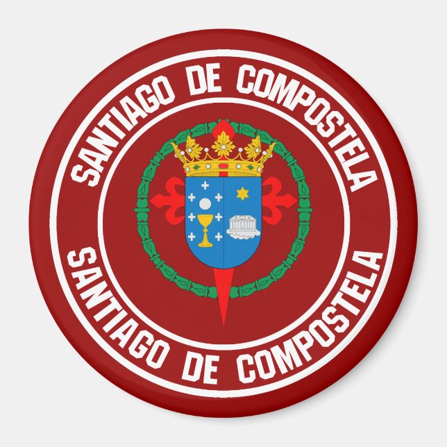 Imã Santiago de Compostela Round Emblem (Frente)