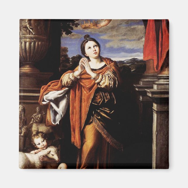 Imã Santo Agnes de Domenico Zampieri (Frente)