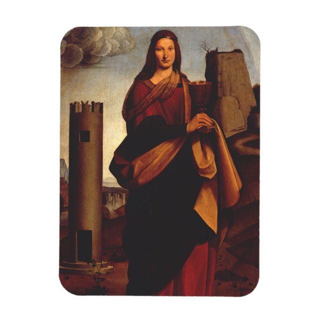 Ímã Santo Barbara por Giovanni Antonio Boltraffio (Vertical)