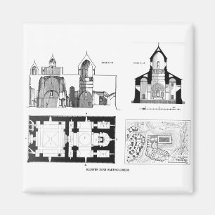 Imã Santo Bartholomew Monastério e plano cruzado M
