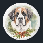 Imã Santo Bernard Christmas Wreath Festivo Pup<br><div class="desc">Procurando o presente de Natal perfeito para seu amigo peludo? Nosso presente de Natal é o que você precisa! Com um tema de Natal encantador, é o presente ideal para o seu querido animal de estimação. Quer você seja uma mãe de cachorro, pai de cachorro, ou simplesmente um amante de...</div>