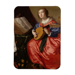 Ímã Santo Cecilia (óleo na canvas)
