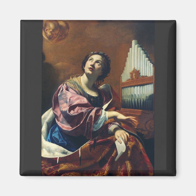 Imã Santo Cecilia por Simon Vouet (Frente)