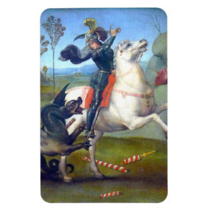 Ímã Santo George E A Pintura Do Dragão Por Raphael