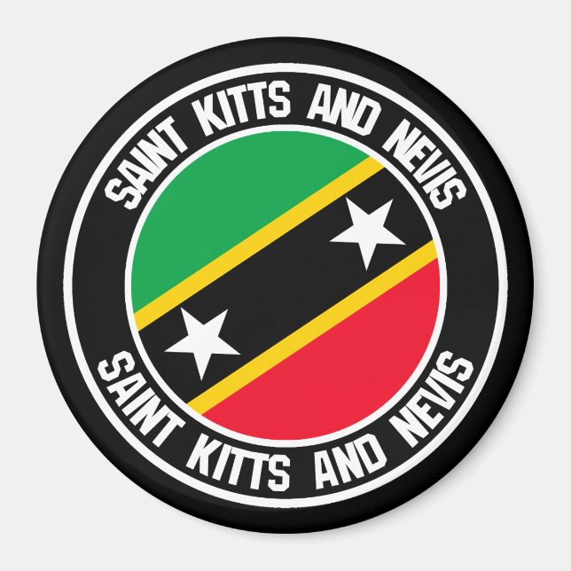 Imã Santo Kitts e Nevis Round Emblem (Frente)