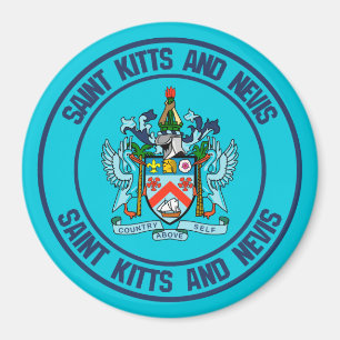 Imã Santo Kitts e Nevis Round Emblem