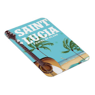 Ímã Santo Lúcia retro Holiday poster art