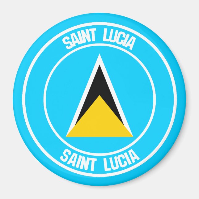 Imã Santo Lucia Round Emblem (Frente)