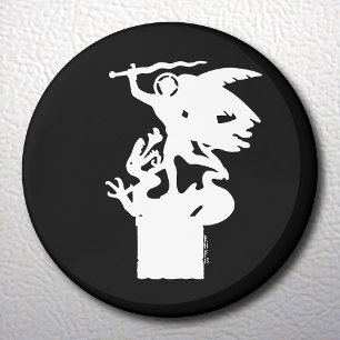 Imã Santo Michael e Dragon (em branco)