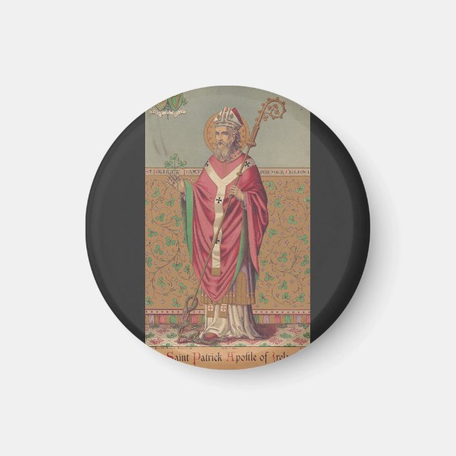 Imã Santo Patrício da Irlanda Arte Celta Sagrada (Frente)
